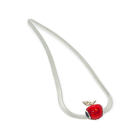 necklace snake steel and apple2